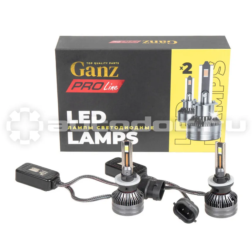 GANZ Лампа светодиодная 12/24V H27/1-2 55W 4000lm 6000K (LED)  PRO-Line 2 шт. DUOBOX IP68 GIP06365