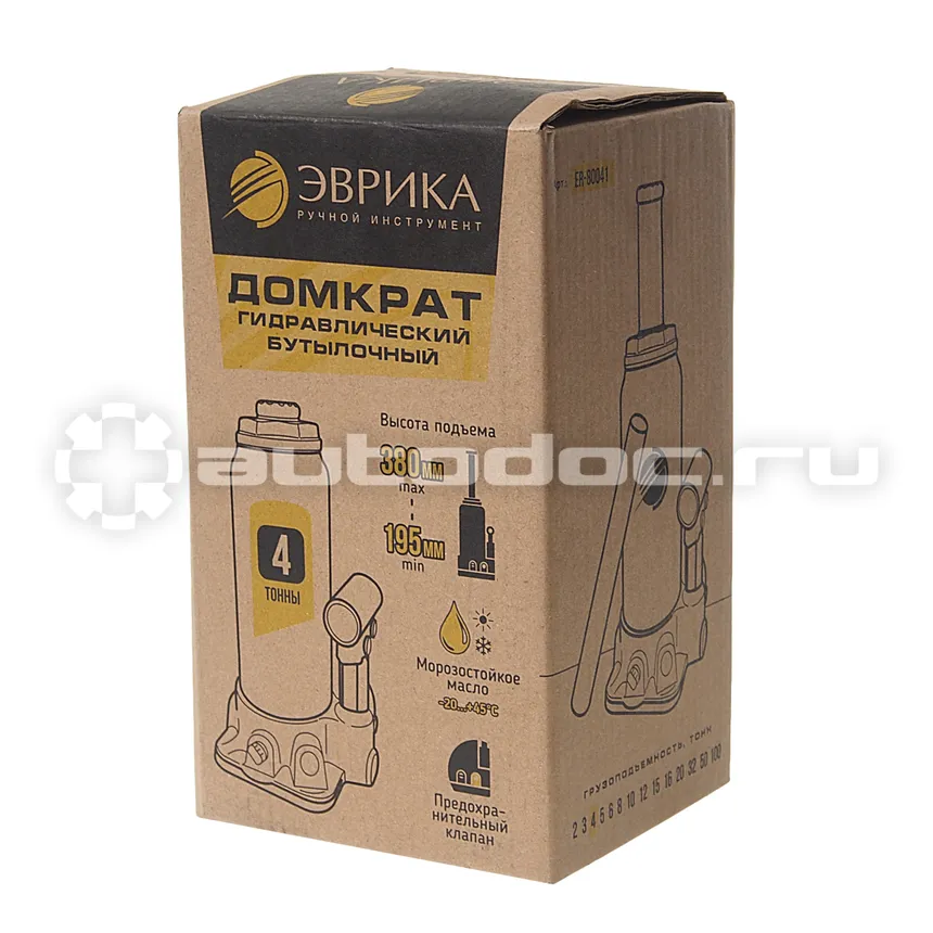 ЭВРИКА Домкрат бутылочный