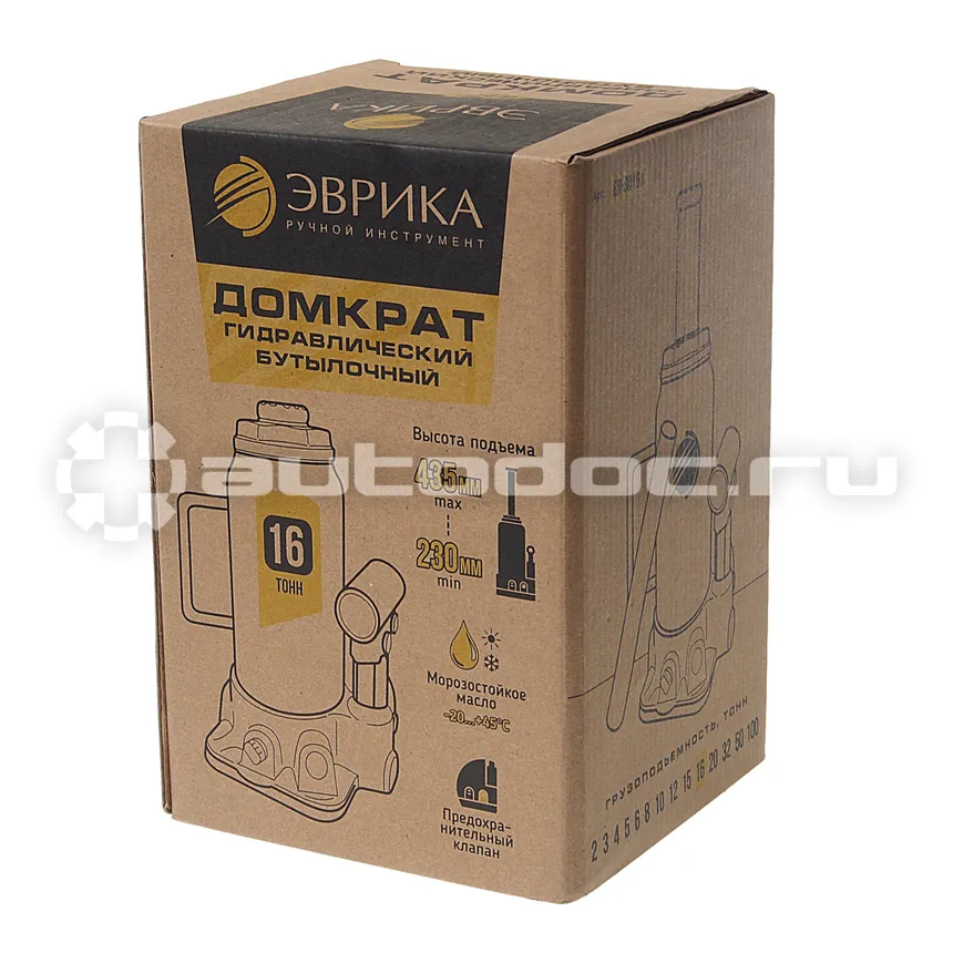 ЭВРИКА Домкрат бутылочный