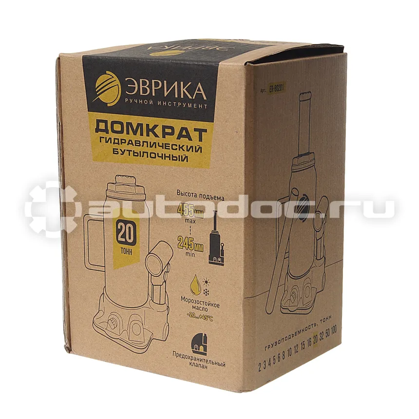 ЭВРИКА Домкрат бутылочный