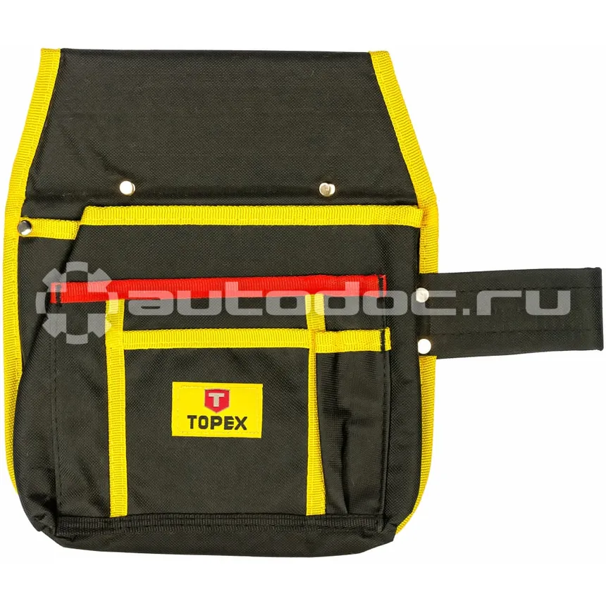 TOPEX Карман для инструмента, 4 отделения, захват для молотка, материал cordura 79R431