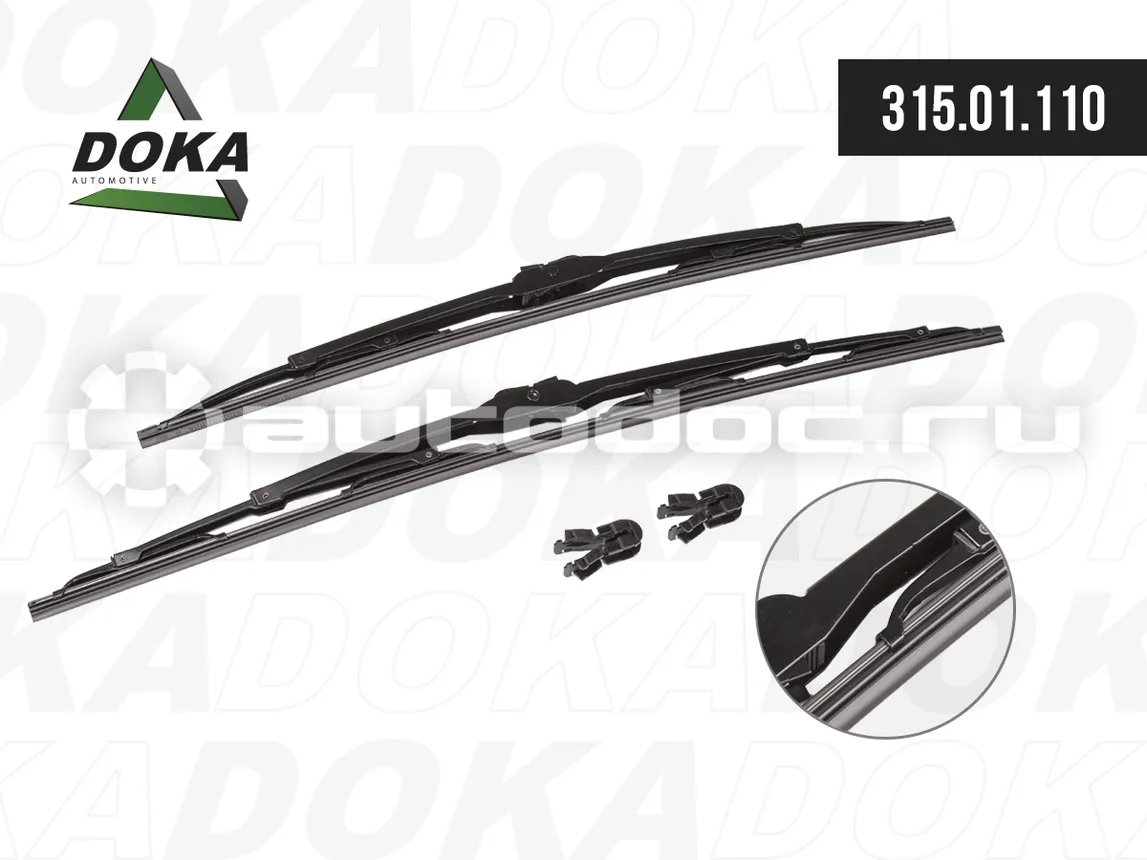 DOKA Комплект щеток стеклоочистителя каркасные