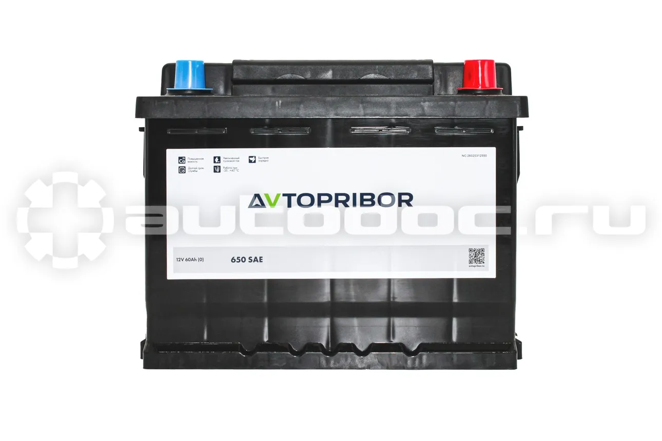 AVTOPRIBOR Аккумуляторная батарея 12V 60Ah (0) | 650A | 242x175x190