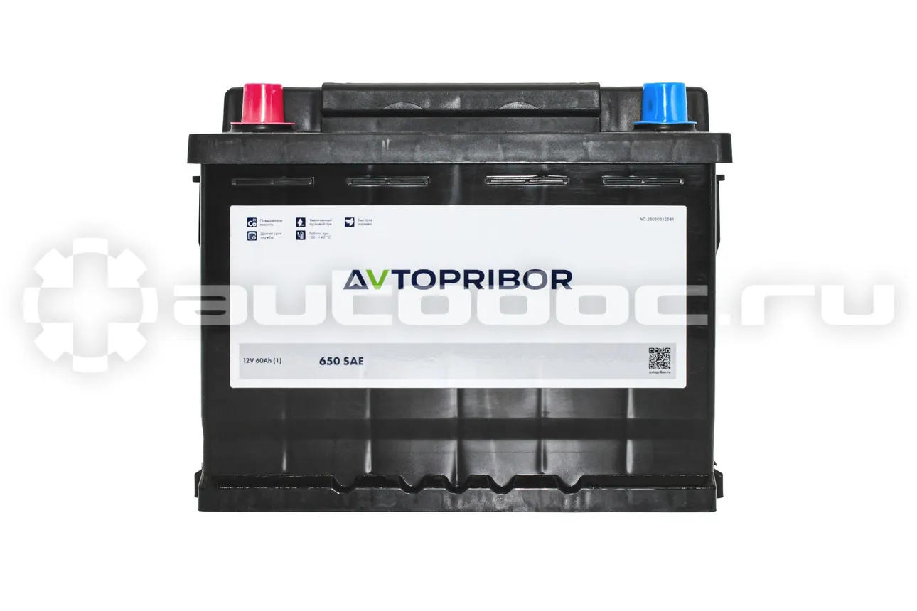 AVTOPRIBOR Аккумуляторная батарея 12V 60Ah (1) | 650A | 242x175x190
