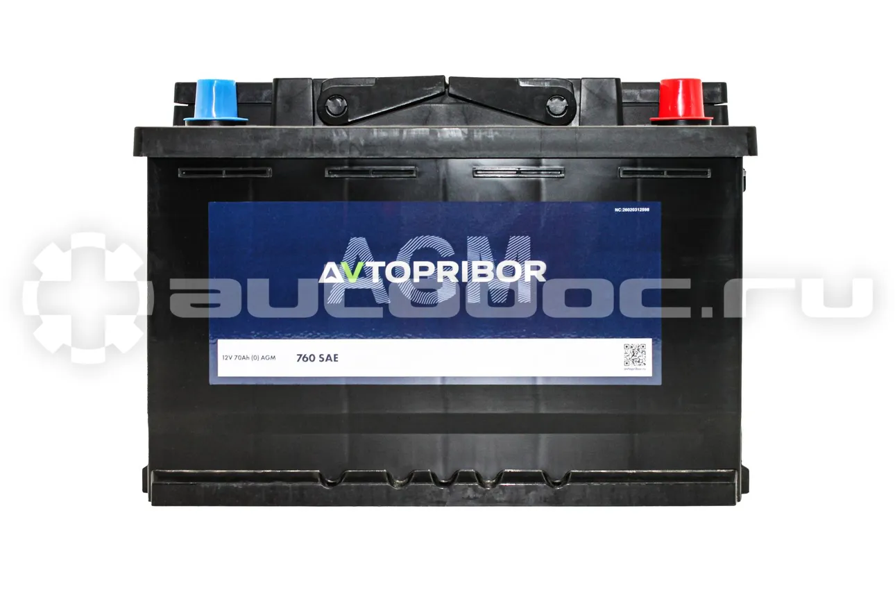 AVTOPRIBOR Аккумуляторная батарея 12V 70Ah (0) AGM | 760A | 278x175x190