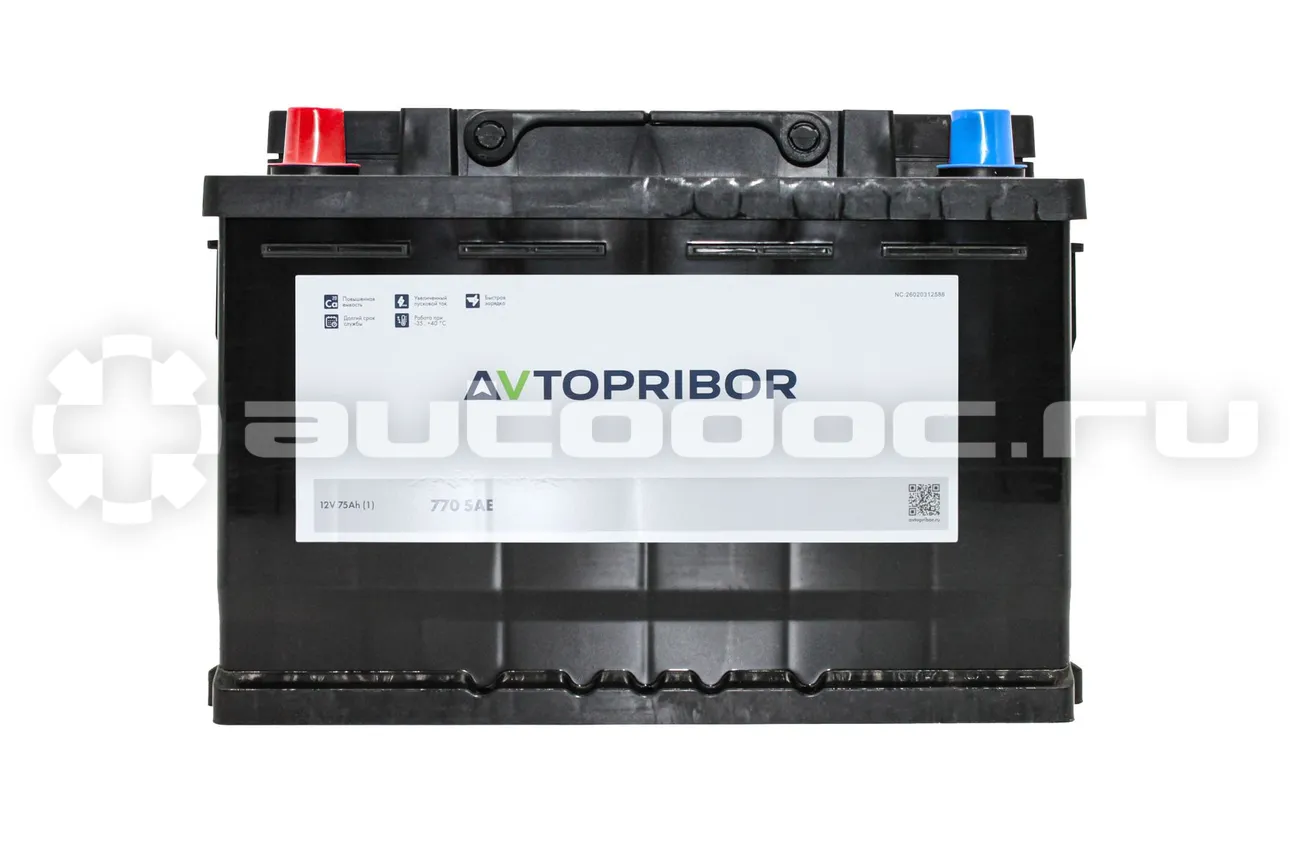 AVTOPRIBOR Аккумуляторная батарея 12V 75Ah (1) | 770A | 278x175x190