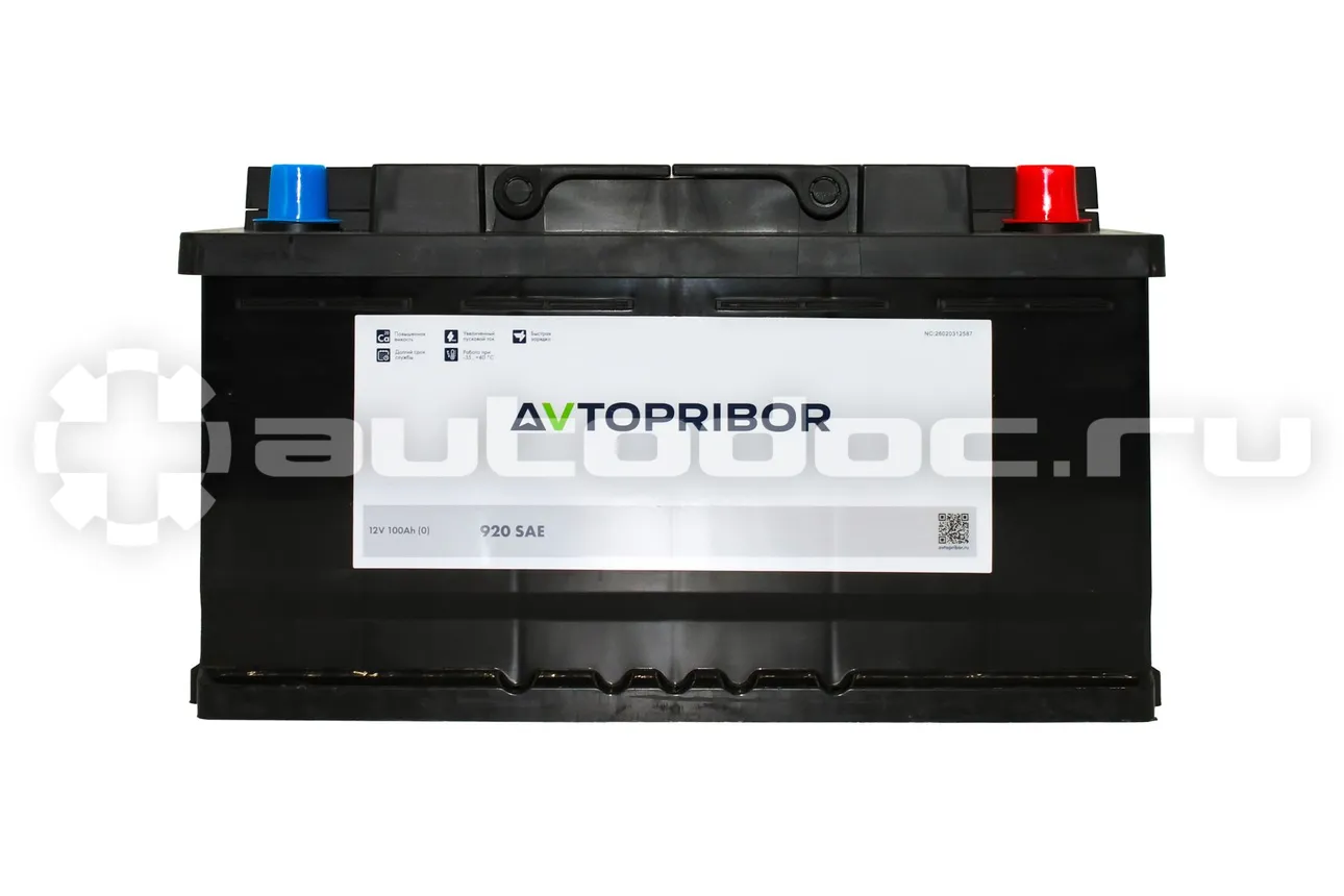 AVTOPRIBOR Аккумуляторная батарея 12V 100Ah (0) | 920A | 353x175x190