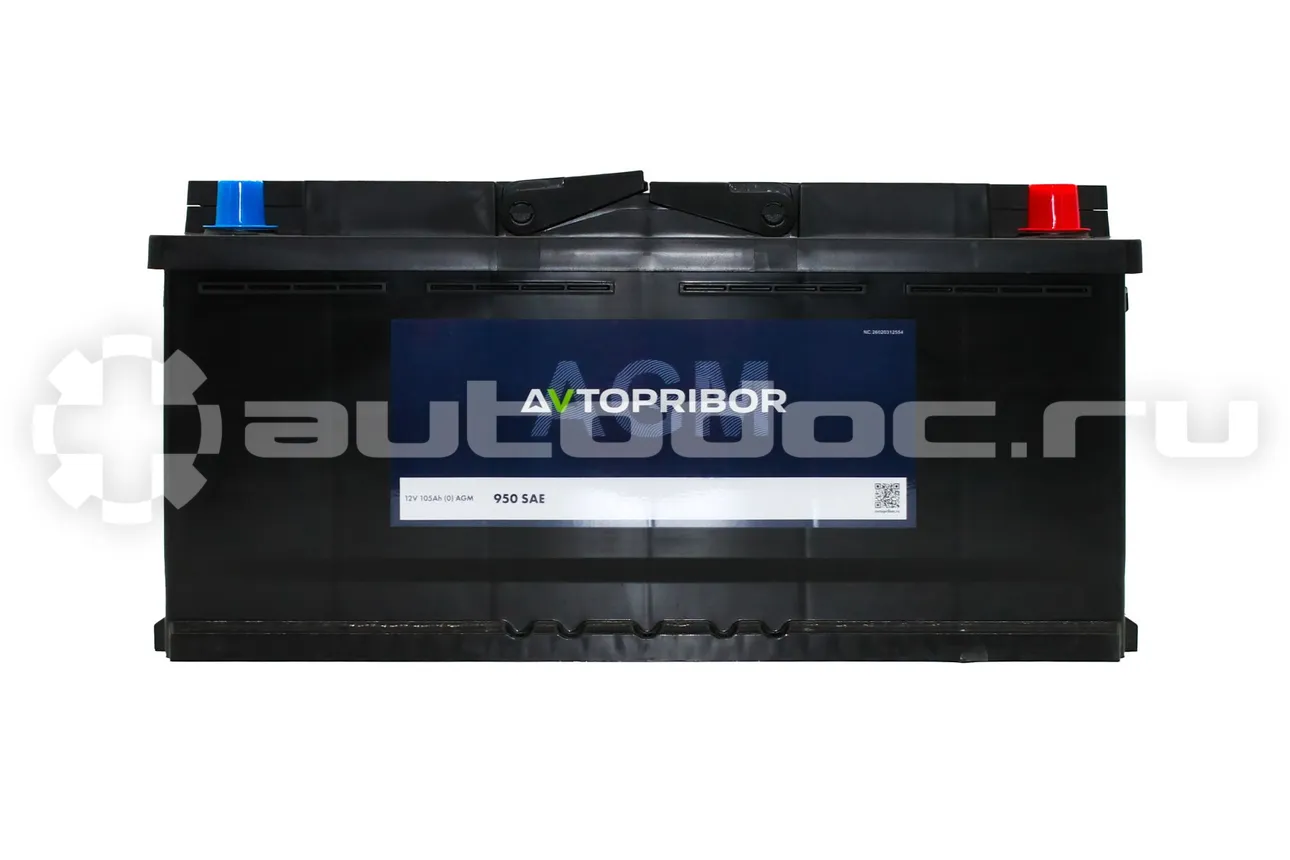 AVTOPRIBOR Аккумуляторная батарея 12V 105Ah (0) AGM | 950A | 394x175x190