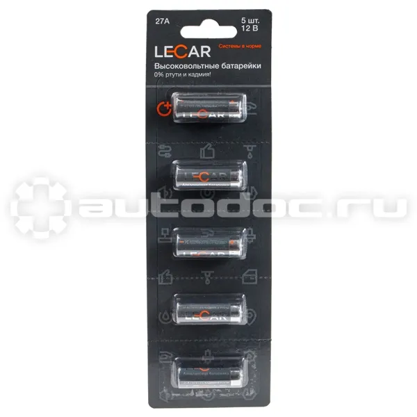 LECAR Батарейки тип 27А 12В