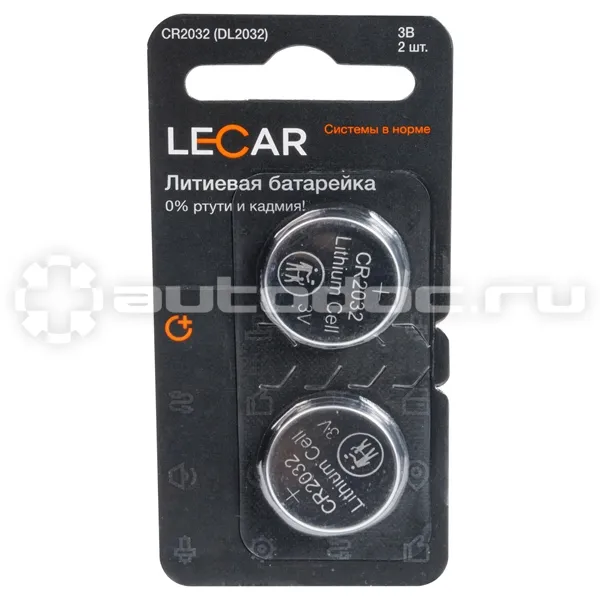 LECAR Батарейки 3В CR 2032