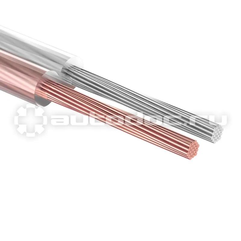 REXANT Кабель акустический 2х0,75 прозрачный SILICON (м. бухта 10 м)