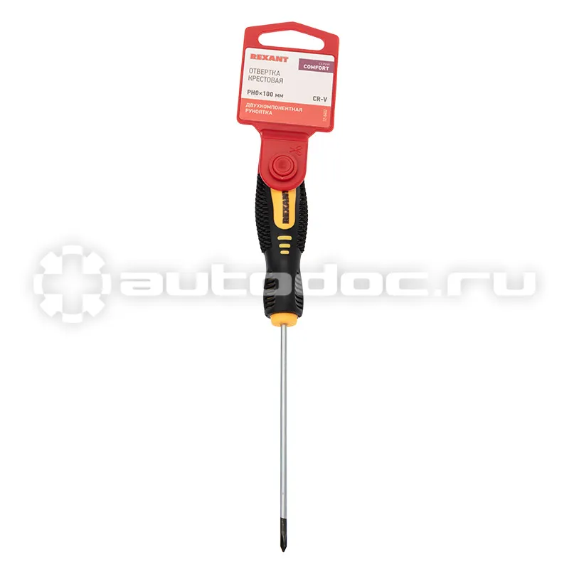 REXANT Отвертка крестовая PH 0х100 мм, двухкомпонентная рукоятка