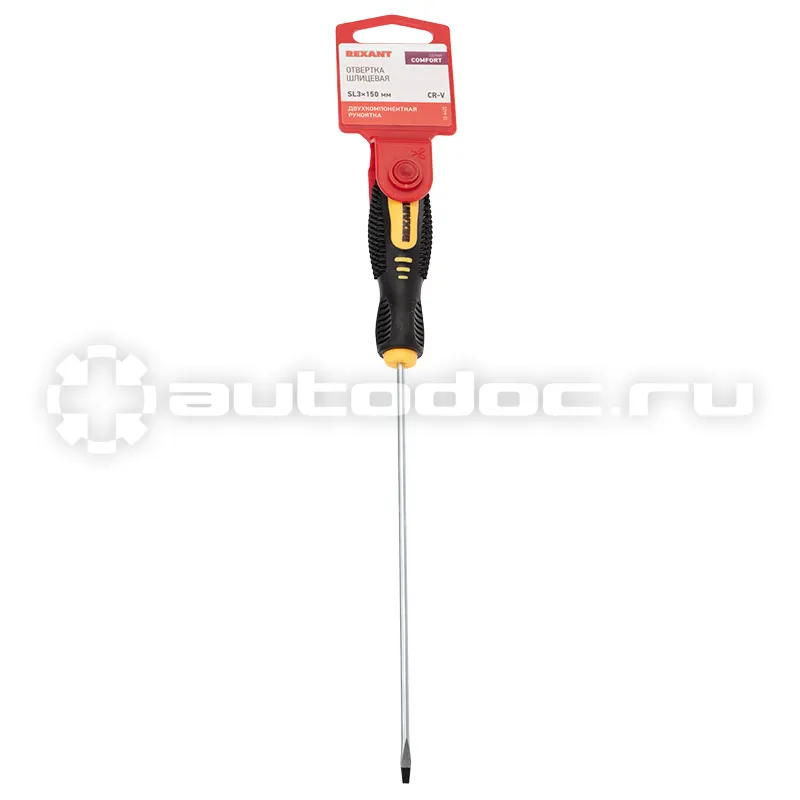 REXANT Отвертка шлицевая SL 3х150 мм, двухкомпонентная рукоятка