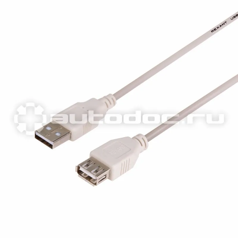 REXANT Кабель USB (шт. USB A - гн. USB A) 1.8 метра, серый