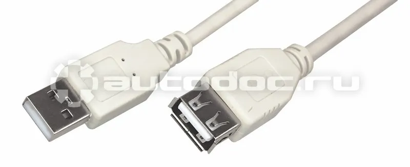 REXANT Кабель USB (шт. USB A - гн. USB A) 5 метров, серый