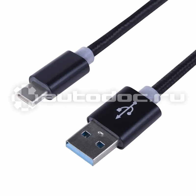 REXANT Кабель USB-Type-C | 2,4A | nylon | silver | 1m