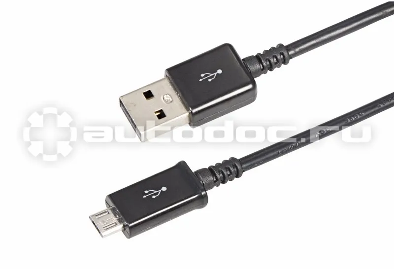 REXANT USB кабель microUSB длинный штекер 1М черный