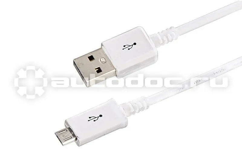 REXANT USB кабель microUSB длинный штекер 1М белый