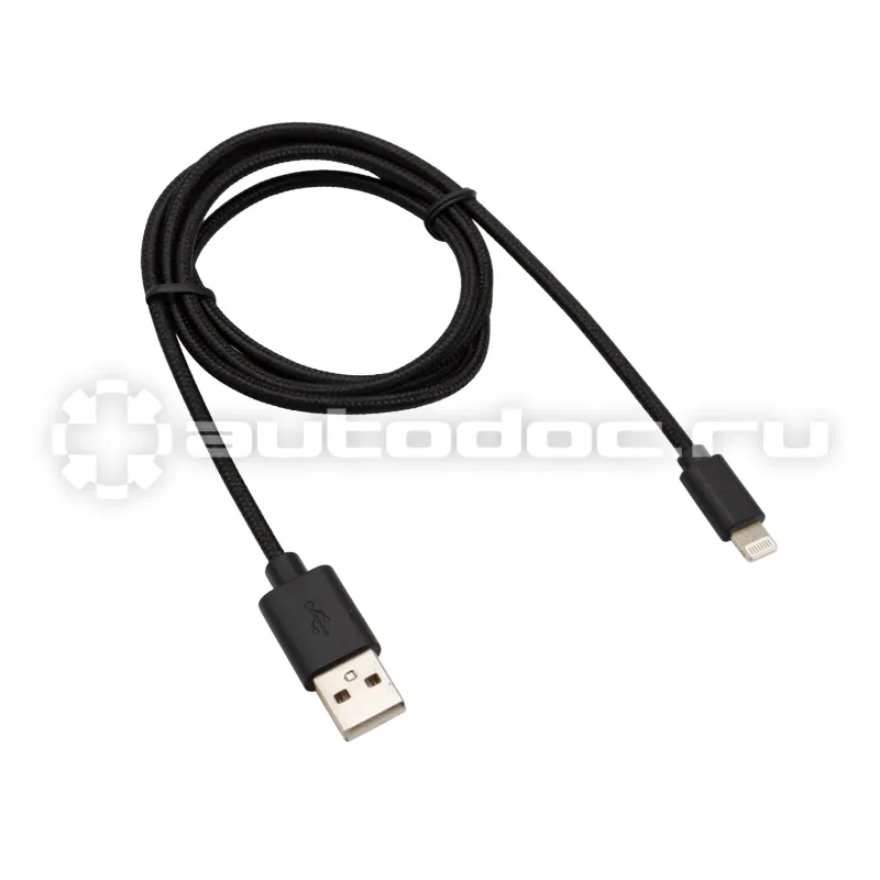 REXANT Кабель USB-Lightning 1 м черная нейлоновая оплетка