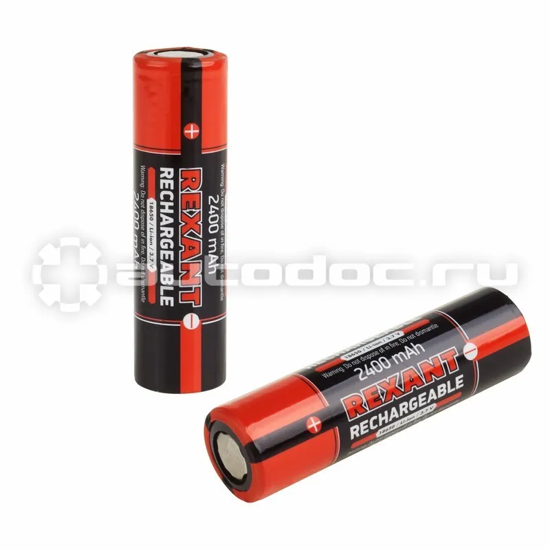REXANT Аккумулятор 18650 unprotected Li-ion 2400 mAH 3.7 В