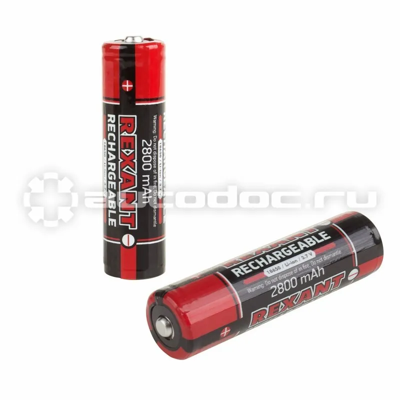 REXANT Аккумулятор 18650 с защитой Li-ion 2800 mAH 3.7 В