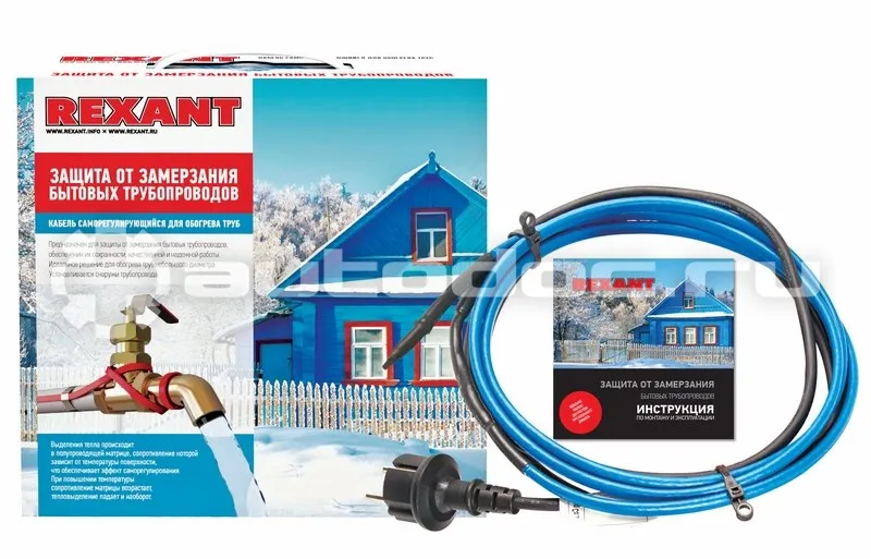 REXANT 51-0623 Греющий саморегулирующийся кабель на трубу 15MSR-PB 25M (25м | 375Вт)