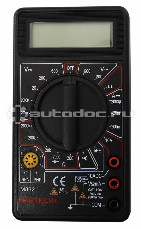 MASTECH Портативный мультиметр M832 с прозвонкой+меандр