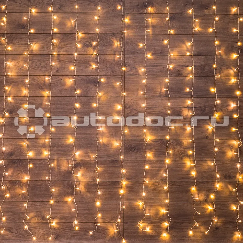 NEON-NIGHT Гирлянда ДОЖДЬ 2*3 м, прозрачный ПВХ, 240 LED Теплый Белый