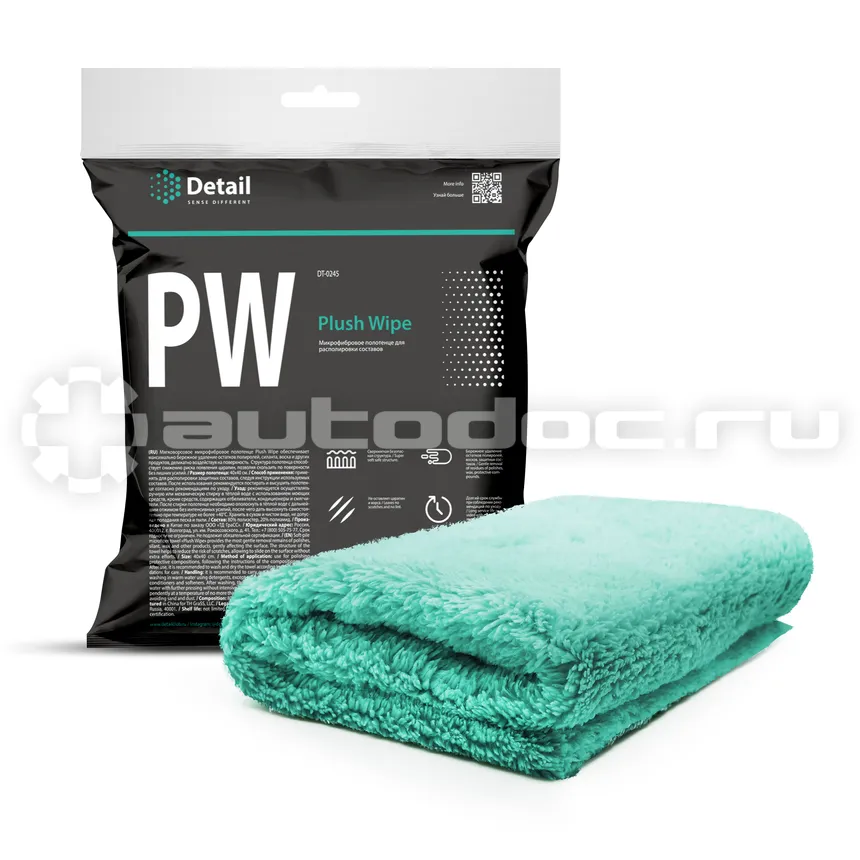 DETAIL Микрофибра для располировки PW "Plush Wipe" 40х40