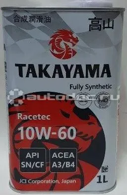 TAKAYAMA Racetec 10W-60 A3/B4 SN/CF (Metal)