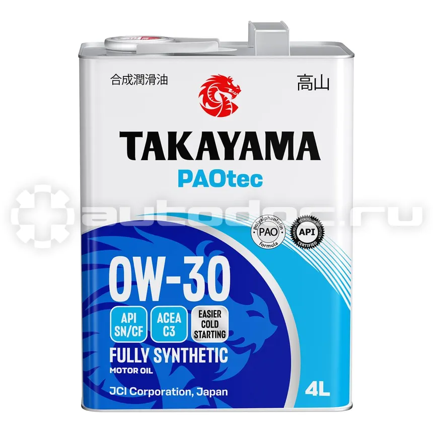 TAKAYAMA PAOtec 0W-30 ACEA C3 API SN | CF