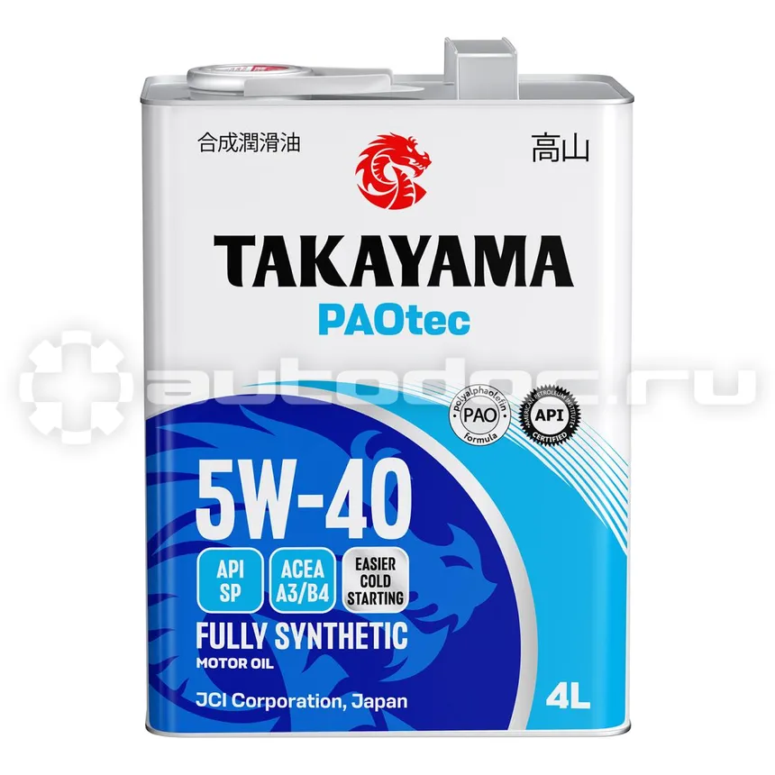 TAKAYAMA PAOtec 5W-40 ACEA A3 | B4 API SP