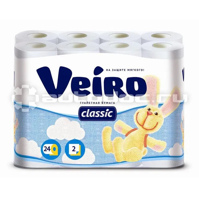 VEIRO Туалетная бумага Classik 2-х слойная