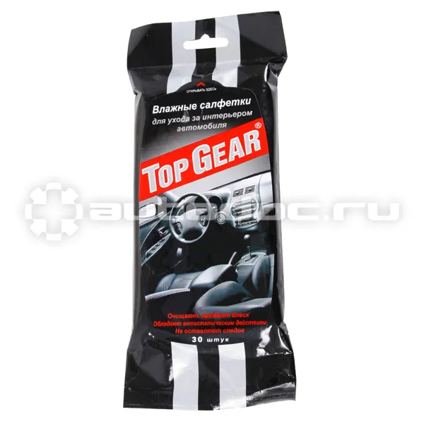 TOP GEAR Салфетки влажные для салона
