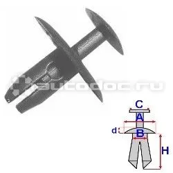 AUTOKREP AK1114472 Клипса PEUGEOT, CITROEN, FIAT