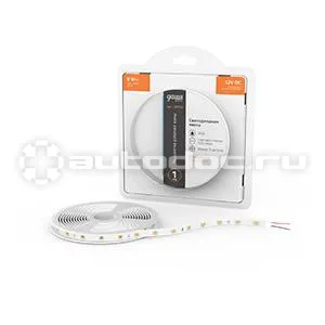 GAUSS Лента Basic LED 5050 | 60 12V 8W | m 900lm | m 3000K 10mm IP20 5m 1 | 100