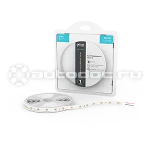 GAUSS Лента Basic LED 5050 | 60 12V 8W | m 900lm | m 4000K 10mm IP20 5m 1 | 100