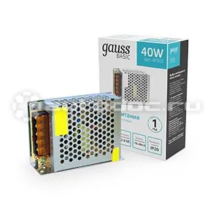 GAUSS Блок питания Basic 12V 40W IP20 1 | 120