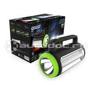 GAUSS Фонарь прожекторный модель GFL603 8W 400lm lead acid 1500mAh диммируемый LED 1 | 10 | 20