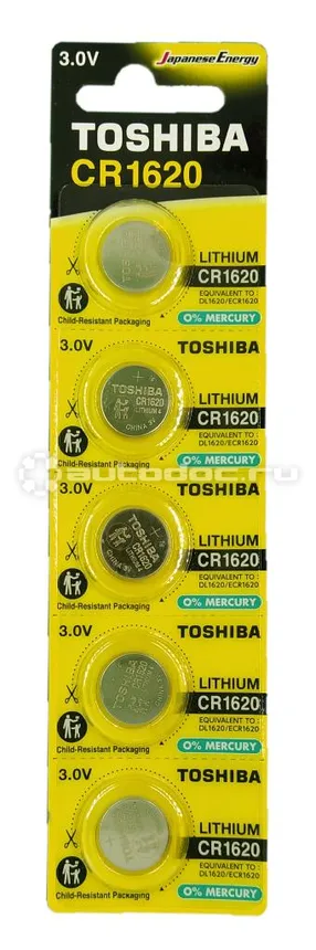 TOSHIBA Батарейки CR1620 литиевые (litium) Special