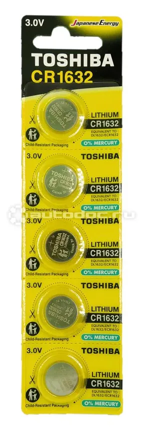 TOSHIBA Батарейки CR1632 литиевые (litium) Special