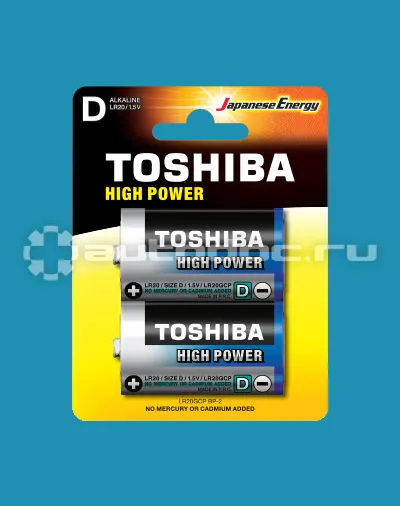 TOSHIBA Батарейки D20 LR20 BP-2