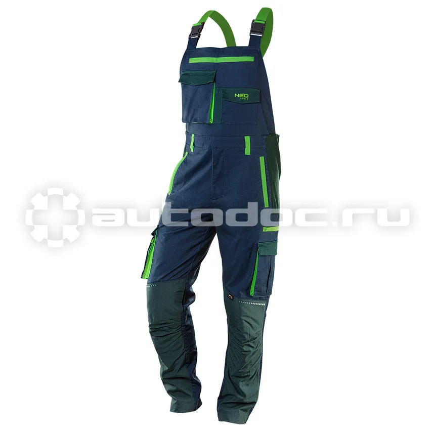 NEO TOOLS 81-246-S Полукомбинезон рабочий PREMIUM, 62% хлопок, 35% полиэстер, 3% эластан, размер S