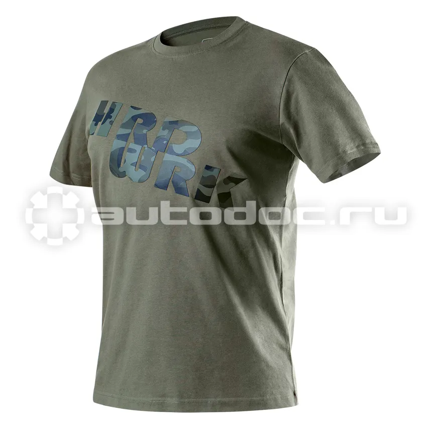 NEO TOOLS 81-612-M Футболка мужская Camo, надпись HRD WRK, цв. оливковый, хлопок 100%, 180 г | м2, M
