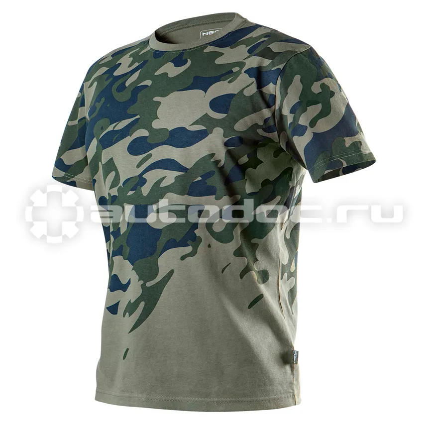 NEO TOOLS 81-613-XXL Футболка мужская Camo, принт моро, цв. оливковый, хлопок 100%, 180 г | м2, XXL