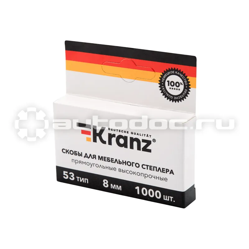 KRANZ Скобы для мебельного степлера 8 мм, тип 53, 1000 шт.