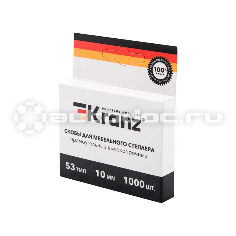 KRANZ Скобы для мебельного степлера 10 мм, тип 53, 1000 шт.