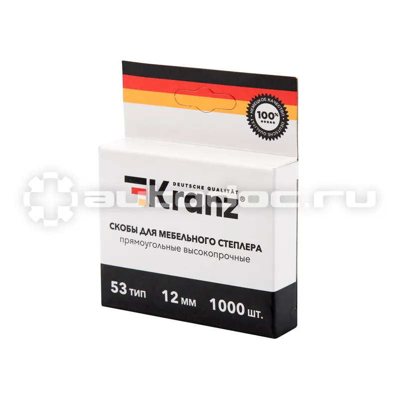 KRANZ Скобы для мебельного степлера 12 мм, тип 53, 1000 шт.