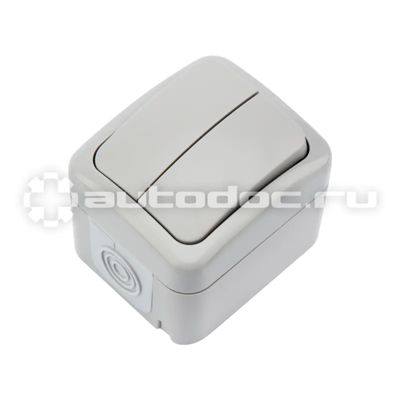 KRANZ Выключатель двухклавишный Mini OG OG IP54, о | у, серый