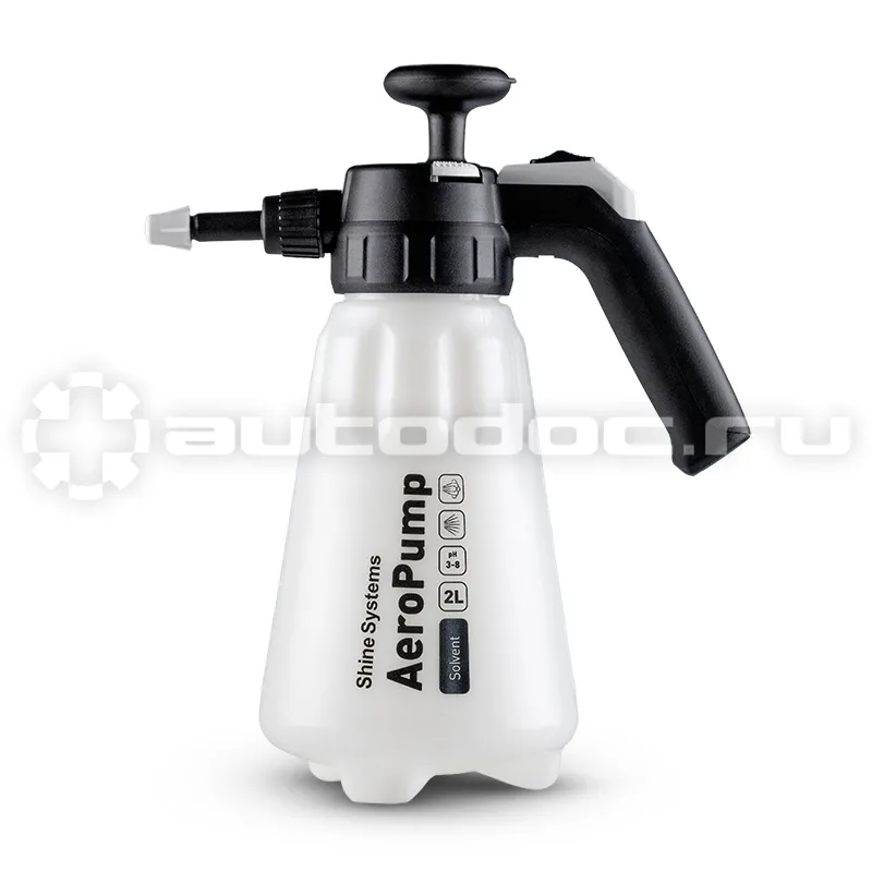 SHINE SYSTEMS AeroPump Solvent - Пенно-эмульсионный помповый распылитель для растворителей, 2л